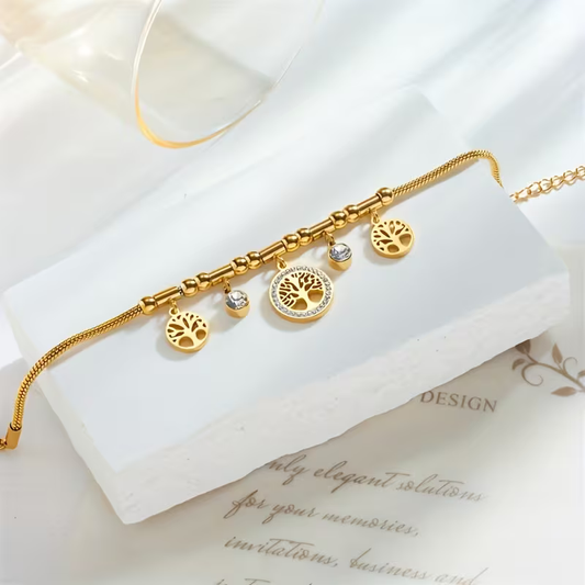 Charm Drop Tree Bracelet