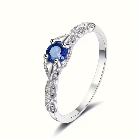 Sapphire Laurel Ring