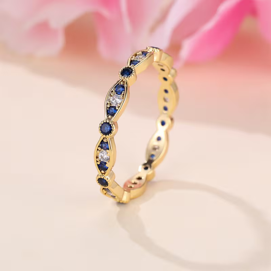 Sapphire Infinity Ring