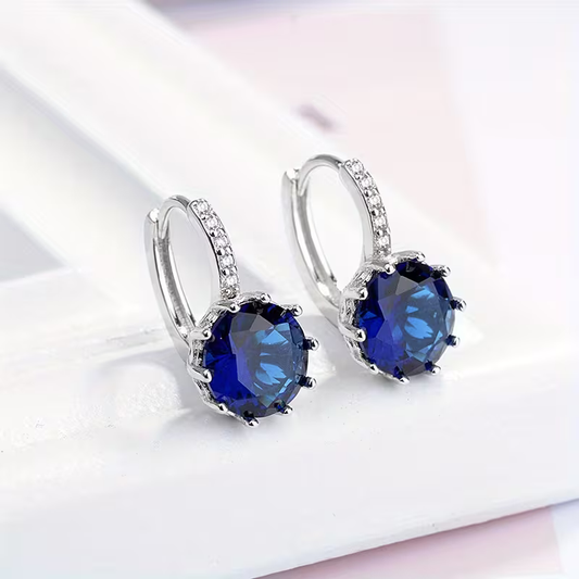 Sapphire Solitaire Earrings