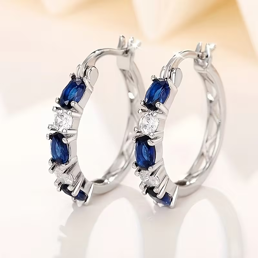 Sapphire Crest Earrings