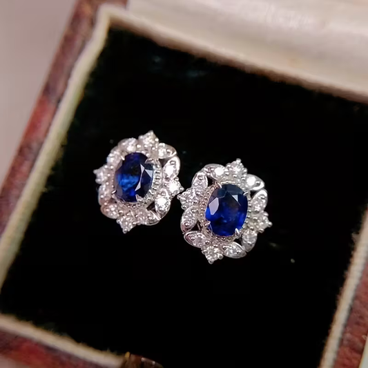 Sapphire Blossom Earrings