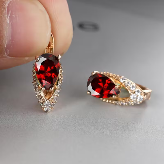 Ruby Cascade Earrings