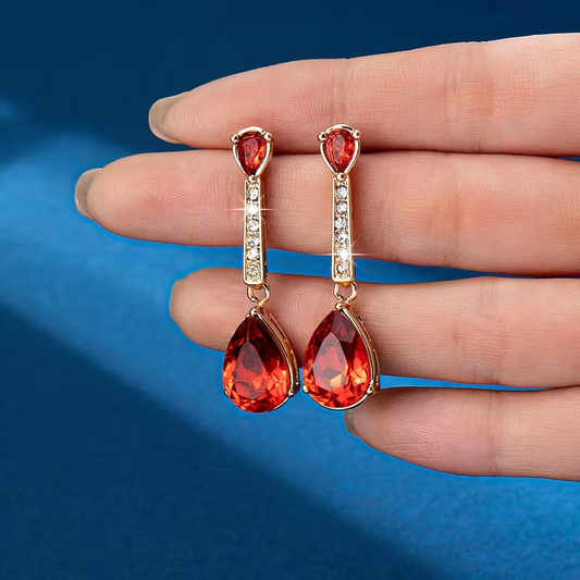 Ruby Elegance Earrings