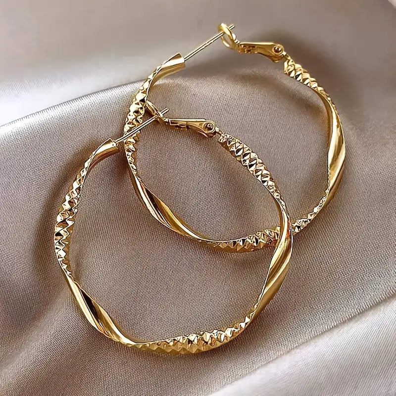 Delicate Artisan Gold Earring